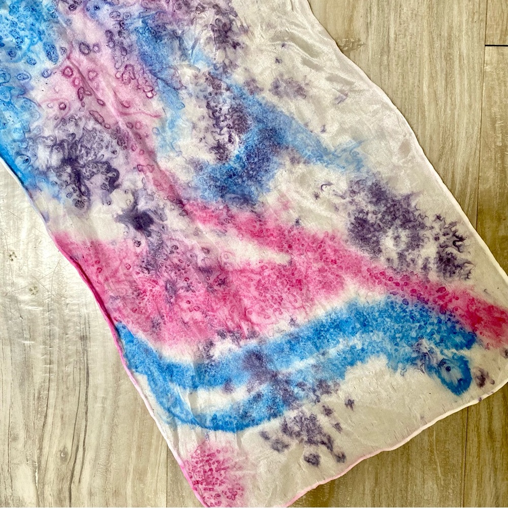 Watercolour SILK hand painted artisan gem - Picture 10 of 10